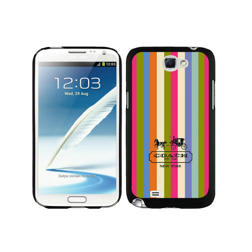 Coach Stripe Multicolor Samsung Note 2 Cases DTF | Women